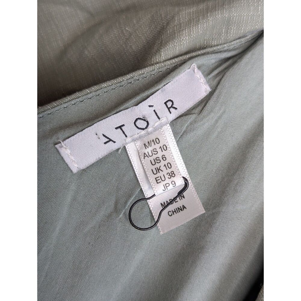 NWOT Revolve Atoir Perfect Places Asymmetrical Mini Dress Green Size 6 - Picture 10 of 12